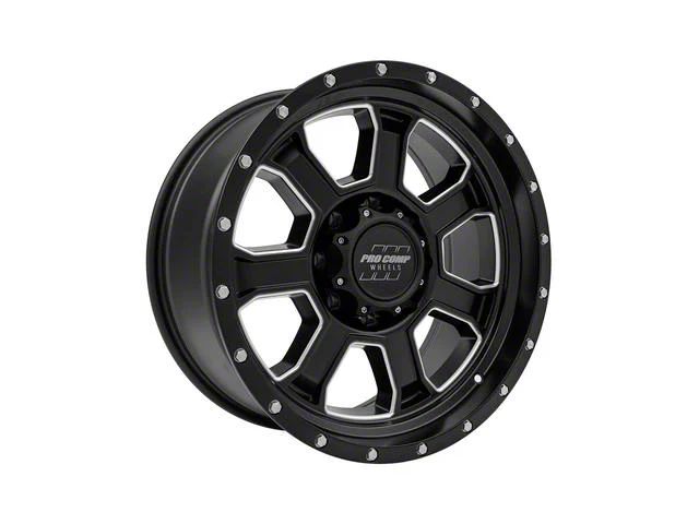 Pro Comp Wheels Sledge Satin Black 8-Lug Wheel; 20x9; 0mm Offset (20-24 Silverado 3500 HD SRW)