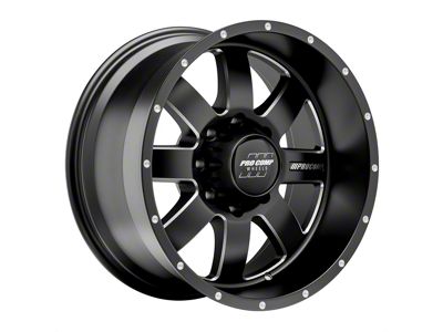 Pro Comp Wheels Trilogy Satin Black 8-Lug Wheel; 20x10; -18mm Offset (07-10 Silverado 3500 HD SRW)