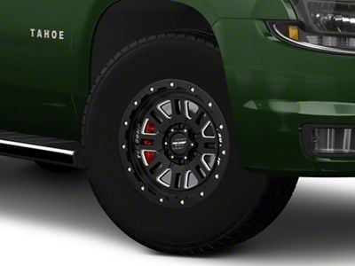 Pro Comp Wheels Cognos Satin Black Milled 6-Lug Wheel; 17x9; -6mm Offset (15-20 Tahoe)