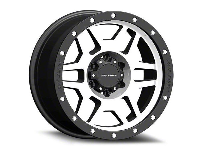 Pro Comp Wheels Tahoe Phaser Machined 6-Lug Wheel; 17x9; -6mm Offset ...