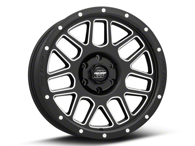 Pro Comp Wheels Vertigo Satin Black Milled 6-Lug Wheel; 20x9; -12mm Offset (21-24 Yukon)