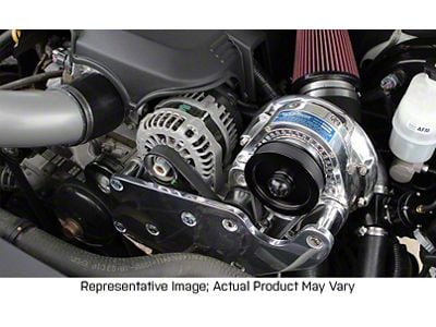 Procharger High Output Intercooled Supercharger Complete Kit with P-1SC-1; Black Finish (07-13 4.8L Sierra 1500)