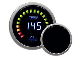 Prosport 52mm Digital Oil Pressure Gauge; Electrical; Blue (Universal; Some Adaptation May Be Required)