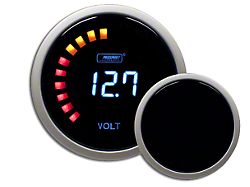 Prosport 52mm Digital Volt Gauge; Electrical; Blue (Universal; Some Adaptation May Be Required)