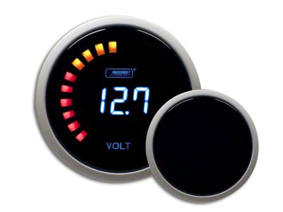 Prosport 52mm Digital Volt Gauge; Electrical; Blue (Universal; Some Adaptation May Be Required)