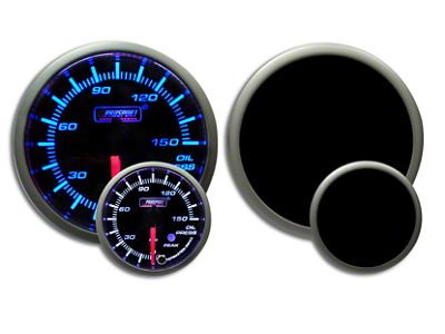 Prosport 52mm Premium Series Oil Pressure Gauge; Electrical; 0-150 PSI; Blue/White (Universal; Some Adaptation May Be Required)