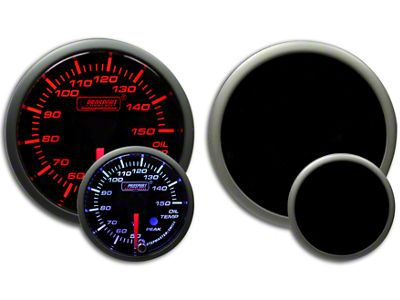 Prosport 52mm Metric Premium Series Oil Temperature Gauge; Electrical; Amber/White (Universal; Some Adaptation May Be Required)