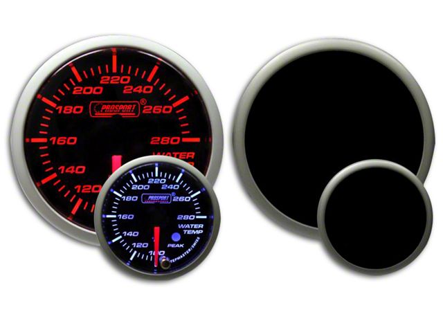 Prosport 60mm Premium Series Water Temperature Gauge; Electrical; Amber/White (Universal; Some Adaptation May Be Required)