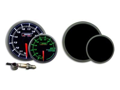 Prosport 52mm Premium Series Wideband Air/Fuel Ratio Gauge; Green/White (Universal; Some Adaptation May Be Required)