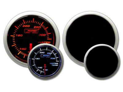 Prosport 52mm Performance Series Water Temperature Gauge; Electrical; Amber/White (Universal; Some Adaptation May Be Required)