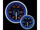 Prosport 52mm Crystal Blue Series Water Temperature Gauge; Electrical; Amber/White with Blue Halo Ring (Universal; Some Adaptation May Be Required)