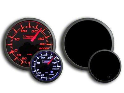 Prosport 52mm Premium Series Boost Gauge; Electrical; 45 PSI; Amber/White (Universal; Some Adaptation May Be Required)