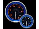 Prosport 52mm Crystal Blue Series Volt Gauge; Electrical; Amber/White with Blue Halo Ring (Universal; Some Adaptation May Be Required)