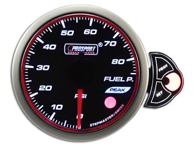 Prosport 52mm Halo Premium Series Fuel Pressure; Electrical; Blue/White/Amber (Universal; Some Adaptation May Be Required)