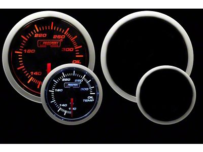 Prosport 52mm Performance Series Oil Temperature Gauge; Electrical; Amber/White (Universal; Some Adaptation May Be Required)