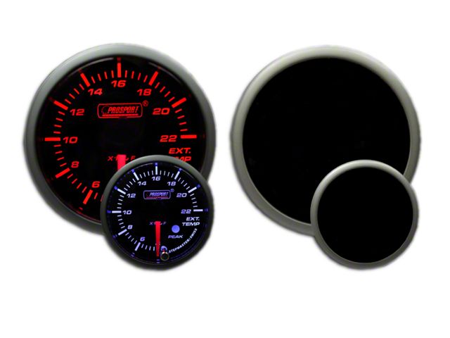 Prosport 60mm Premium Series Exhaust Gas Temperature Premium Boost Gauge; Amber/White (Universal; Some Adaptation May Be Required)