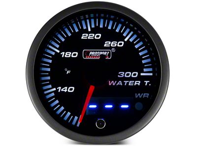 Prosport 60mm JDM Series Dual Display Water Temperature Gauge; Electrical; Amber/White (Universal; Some Adaptation May Be Required)