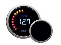 Prosport 52mm Digital Volt Gauge; Electrical; Blue (Universal; Some Adaptation May Be Required)