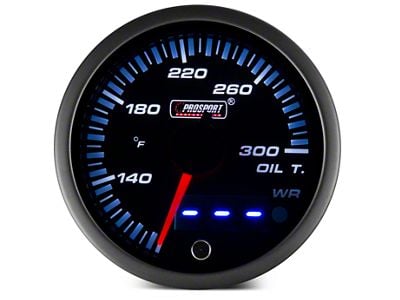 Prosport 60mm JDM Series Dual Display Oil Temperature Gauge; Electrical; Amber/White (Universal; Some Adaptation May Be Required)