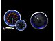 Prosport 52mm Crystal Blue Series Wideband Air Fuel Ratio Gauge with Bosch Sensor; Electrical; Amber/White with Blue Halo Ring (Universal; Some Adaptation May Be Required)