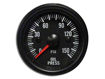 Prosport 52mm Waterproof Series Oil Pressure Gauge; Electrical; Amber/White (Universal; Some Adaptation May Be Required)