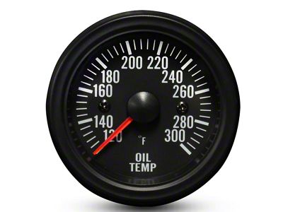 Prosport 52mm Waterproof Series Oil Temperature Gauge; Electrical; Amber/White (Universal; Some Adaptation May Be Required)