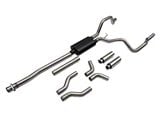 C&L Dual Exhaust System with Polished Tips; Side/Rear Exit (11-14 3.7L F-150)