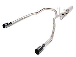 C&L Proven Ground Series Dual Exhaust System with Black Tips; Rear Exit (09-18 5.7L RAM 1500 w/ Factory Dual Exhaust)