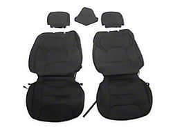 Proven Ground Premium Neoprene Front and Rear Seat Covers; Black (19-24 RAM 1500 Crew Cab w/ Bucket Seats & Center Console)