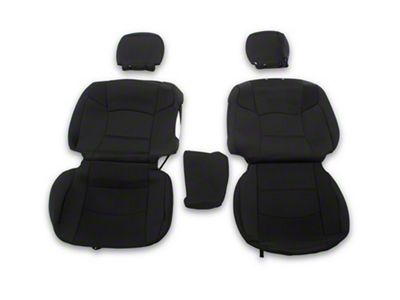 Proven Ground Premium Neoprene Front and Rear Seat Covers; Black (19-24 RAM 2500 Crew Cab w/ Front Bucket Seats)