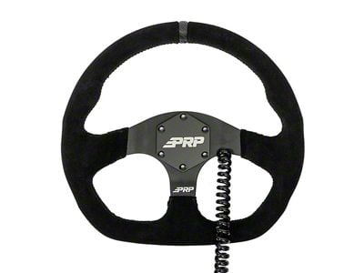 PRP 13-Inch Heated Comp-R Steering Wheel; Black Suede (Universal; Some Adaptation May Be Required)