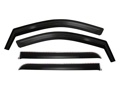 Putco Element Matte Black Window Visors; Front and Rear (15-20 F-150 SuperCrew)