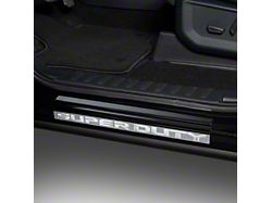 Putco Black Platinum Door Sills with Super Duty Logo (23-25 F-350 Super Duty Regular Cab, SuperCab)