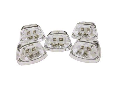 Putco Amber LED Roof Running Lights; Clear (94-98 RAM 2500)