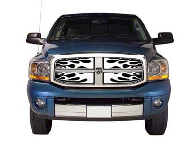 Putco Flaming Inferno Upper Replacement Grilles; Polished (06-08 RAM 3500)