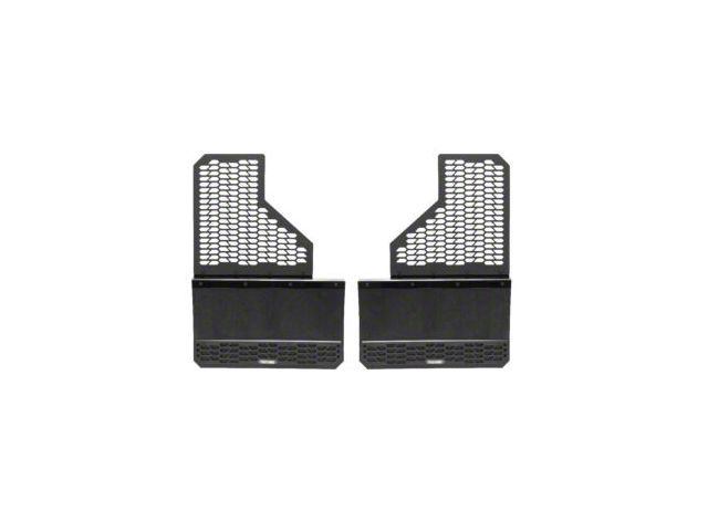 Putco Hex Shield Series Mud Flaps; High-Density Polyethylene; Rear (19-24 RAM 3500 DRW)