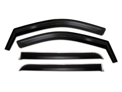 Putco Element Matte Black Window Visors; Front (20-24 Sierra 2500 HD Double Cab, Crew Cab)