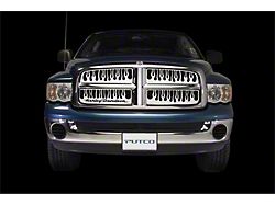 Putco Flaming Inferno Upper Overlay Grilles; Polished (05-06 Silverado 3500 HD)