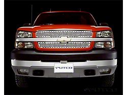 Putco Punch Design Upper Overlay Grilles; Polished (03-04 Silverado 3500 HD)