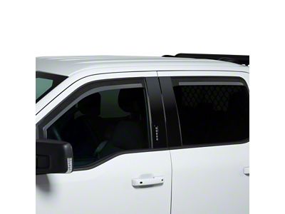 Putco Element Matte Black Window Visors; Front (17-22 F-250 Super Duty)