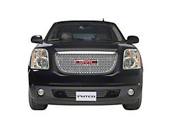 Putco Punch Design Upper Overlay Grille; Polished (07-14 Yukon)