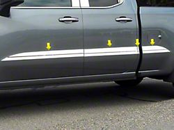 Body Side Molding Accent Trim; Stainless Steel (19-25 Silverado 1500 Double Cab)