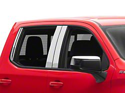 Pillar Post Trim; Stainless Steel (19-25 Silverado 1500 Crew Cab)