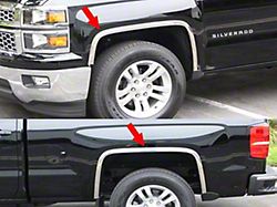 Wheel Well Fender Trim Molding; Stainless Steel (16-18 Silverado 1500)