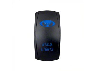 Quake LED 2-Way Ninja Lights Rocker Switch; Blue (Universal; Some Adaptation May Be Required)