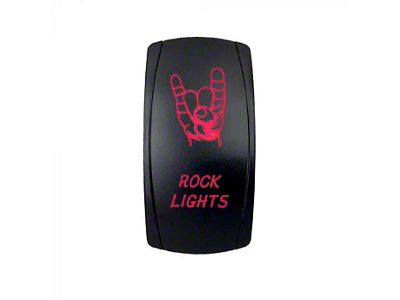 Quake LED 2-Way Rock Lights Rocker Switch; Red (Universal; Some Adaptation May Be Required)