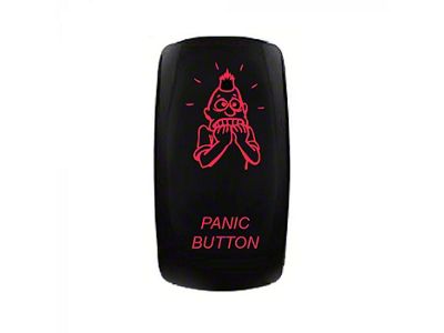 Quake LED Panic Button Rocker Switch ; Red (Universal; Some Adaptation May Be Required)