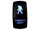 Quake LED 2-Way Sasquatch Rocker Switch; Blue (Universal; Some Adaptation May Be Required)