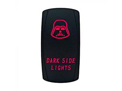 Quake LED Dark Side Lights Rocker Switch; Red (Universal; Some Adaptation May Be Required)