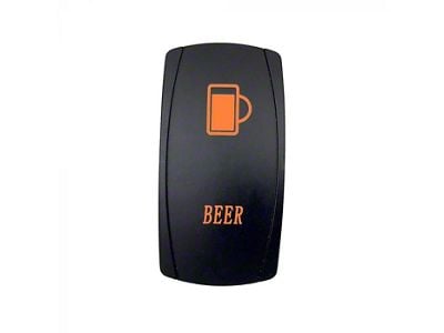 Quake LED 2-Way Beer Rocker Switch; Amber (Universal; Some Adaptation May Be Required)